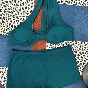 Teal Bathing Suit Set